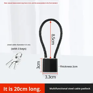 Cadenas antivol en fil d'acier pour vélo électrique, casque, panier de voiture et porte - Product Image 6