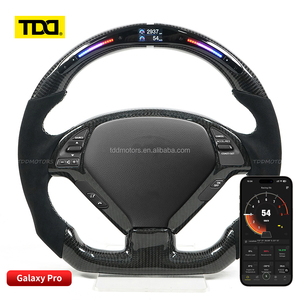 พวงมาลัยคาร์บอนไฟ LED TDD สำหรับ G37 พวงมาลัยสำหรับ Infiniti G37 Coupe Sedan ปี 2004 2005 2006 2007 - Product Image 1