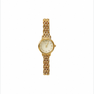 Montre-bracelet en quartz intemporelle GBHW en or avec boîtier en acier inoxydable, bracelet en cuir, montre de luxe décontractée pour les affaires - Product Image 4