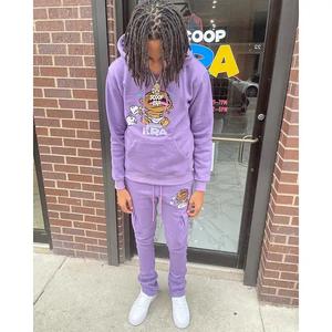 ผู้ผลิตชุดวอร์ม ราคาถูก ชุดออกกำลังกายแบบยูนิเซ็กซ์ ผ้าโพลีเอสเตอร์/คอตตอน 100% ชุดลำลองสำหรับผู้ชาย เสื้อผ้าแฟชั่น ชุดฮู้ดดี้ - Product Image 4