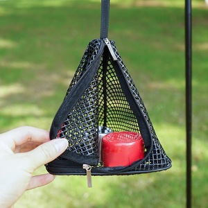 Red de secado triangular, bolsa de almacenamiento plegable, bolsillo de malla colgante para uso en viajes de pícnic y acampada al aire libre - Product Image 1