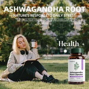 Supplément à base de plantes OEM ODM d'usine pour le soulagement du stress chez l'adulte Posologie quotidienne facile Soutien à la santé surrénale Capsules de racine d'Ashwagandha - Product Image 5