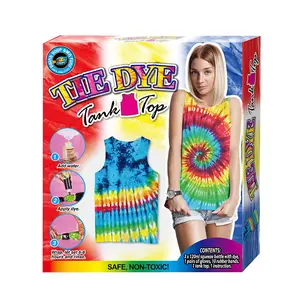 Fashion design non toxic creative diy tank top tie dye kit for kid adult