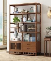 Meuble de présentation de thé, étagère de séparation de salon, panneau de bibliothèque, design moderne, rangement durable, armoire à multiples compartiments, meuble d'ornement