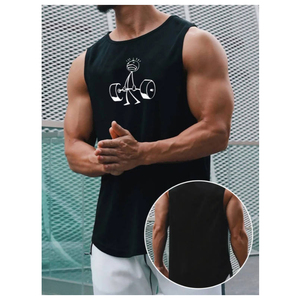 2025 hommes décontracté été Muscle Fitness gilet respirant Hip Hop Style tricoté sans manches T-shirt pour <span class=keywords><strong>basket</strong></span>-ball débardeurs - Product Image 1