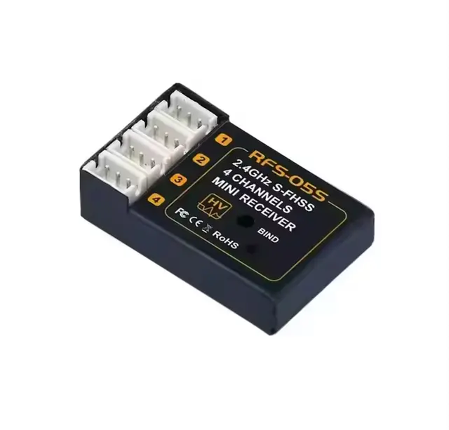 AGFRC RFS05S 8.4V HV Compatible Fu taba S-FHSS Built-In Ceramic Antenna 4CH 3.5g Light Weight RC Receiver for 1/18 RC Mini-Z/GLA