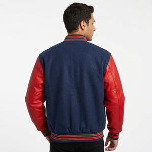Veste varsity personnalisée de haute qualité en chenille brodée, patchwork, streetwear, veste bomber en cuir, veste d'hiver pour homme - Product Image 1