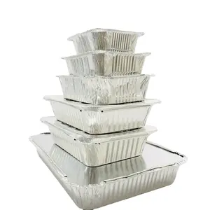 ODM middle-east market popular Aluminum foil pot with foil lid high quality with good price 210*140*45mm 720ml tin lunch box