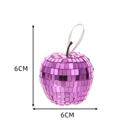 Ornement boule disco Apple, mosaïque miroir, décoration suspendue pour sapin de Noël, fête, mariage, en mousse réfléchissante