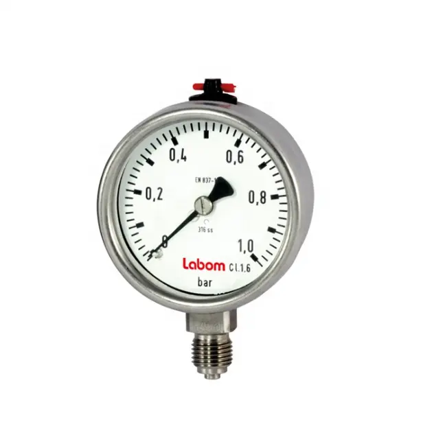 Labom Series BH5100/BH5200 NG63 / 100 Bourdon Tube манометр NS 63BA5100 корпус из нержавеющей стали