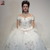 Kunstmuseum-Kollektion Handgefertigte Harz-Kunstfigur Robuste Langlebige Deutsche Prinzessin Lebensgroße Silikonfigur zum Verkauf