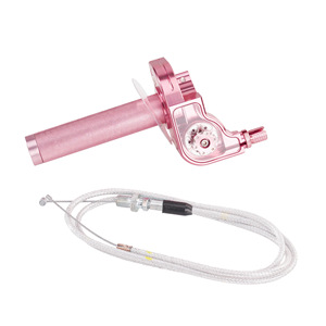 มือจับคันเร่งแบบหมุนขนาดใหญ่ CNC สำหรับรถมอเตอร์ไซค์ ขนาด 22 มม. แบบยูนิเวอร์แซล พร้อมท่อส่งน้ำมันที่มองเห็นได้ - Product Image 3