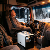 Chauffage diesel 12V/24V/220V avec écran LCD, chauffage rapide, appareil de chauffage portable adapté aux camions et aux camping-cars