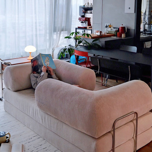 Usine de meubles Canapé modulable entièrement personnalisé en velours côtelé adapté aux animaux de compagnie Canapé compressé en peluche