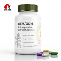 Capsules d'Ashwagandha OEM 5% 10% Withanolides GMP HALAL KOSHER Marque Privée pour le Bien-être Quotidien et le Soutien à la Résilience au Stress
