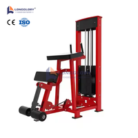 LONGGLORY Appareil de musculation professionnel en acier robuste à charges guidées pour l'entraînement des muscles de la cuisse, machine à flexions aux genoux debout