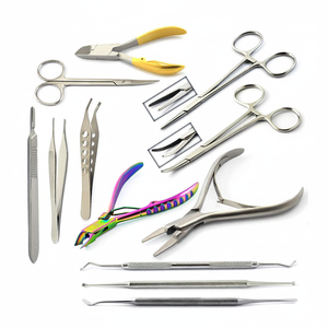 Kit de podologie podiatrique de qualité supérieure Podiatres Enlèvement des ongles incarnés Lime à ongles Nipper Ascenseurs Curettes Ensemble d'instruments de soin des pieds - Product Image 1