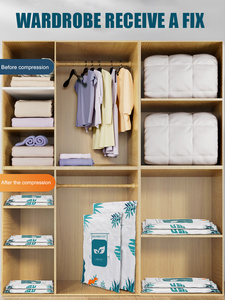 Sacs de rangement sous vide personnalisés, 8 pièces, gain de place, grand, <span class=keywords><strong>couverture</strong></span> de couette, logo imprimé, sac de rangement, sous vide pour vêtements - Product Image 2