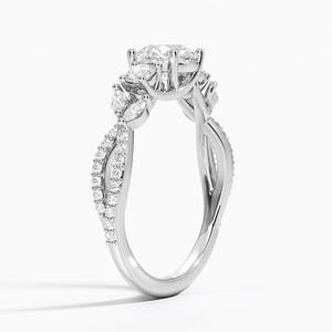 White Silver <b>Crystal</b> Engagement <b>Ring</b> Elegant Bridal Proposal Jewelry Fashion Wedding Anniversary Gift <b>Ring</b> for Women - Product Image 1