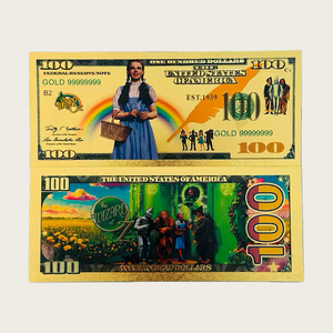 Nouveauté 2026 : Billet de banque plaqué or « Le <span class=keywords><strong>Magicien</strong></span> <span class=keywords><strong>d</strong></span>'<span class=keywords><strong>Oz</strong></span> » (4 modèles) – Idéal pour les cadeaux - Product Image 3