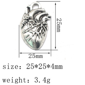 Coeur humain orgue breloques Science médecine anatomique porte-clés pendentif biologie bijoux trouver bricolage breloques pour la fabrication de bijoux - Product Image 4