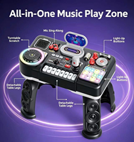 Table de mixage DJ multifonctionnelle pour enfants DWI avec lumières et son, jouet de mixage audio DJ pour jeu d'imitation, lecteur de musique DJ, cadeau d'anniversaire