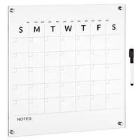 Calendrier hebdomadaire du tableau marqueur effaçable à sec en acrylique mural 2023