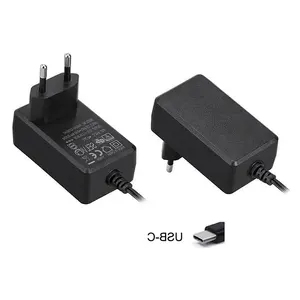 새로운 디자인 5V 5A Psu Eu 플러그 USB-C 1.2M 1.5M 1.8M 2M 3M DC 케이블 스위칭 전원 어댑터