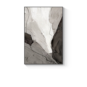 Peintures sur mesure pour projets hôteliers, commande en gros, tableaux abstraits minimalistes noir et blanc, art mural <span class=keywords><strong>à</strong></span> suspendre, maquettes de photos de chambre - Product Image 3