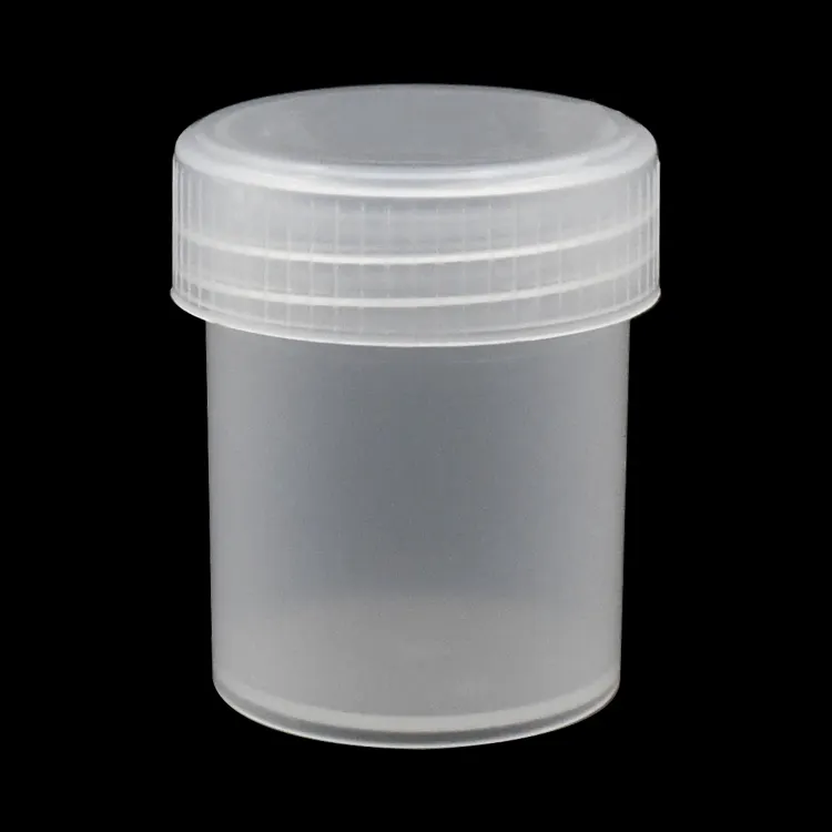 Pots transparents vides de 20ml contenant de gommage corporel cosmétique pots vides en plastique PET avec couvercles en aluminium