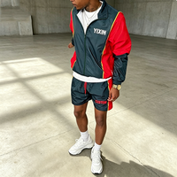 Veste coupe-vent légère à fermeture éclair avec logo personnalisé du fabricant, style streetwear printemps, survêtement classique (pour homme)