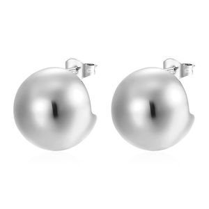 Vente chaude femmes plaqué or en acier inoxydable coquille d'oeuf ovale boucles d'oreilles Style lisse à la mode pour les vêtements de fête - Product Image 4