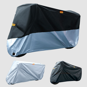 重型 210D 摩托车罩防水防紫外线全天候黑色橙色户外摩托车罩储物袋 - Product Image 3