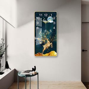 Reloj de Porcelana Artístico de Alta Gama, Reloj de Pared con Pintura Atmosférica, Reloj de Porcelana de Cristal con Pintura de Paisaje Jinshan - Product Image 5