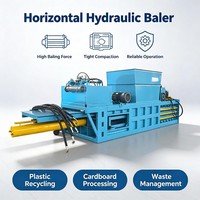 Presse à balles horizontale à alimentation automatique, machine à balles hydraulique pour sacs en plastique