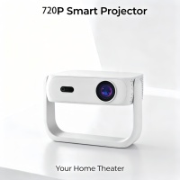 Projecteur de cinéma maison HTPNEO N6 LCD LED 200 ANSI Lumens, stéréo HIFI, courte portée, 720P, portable, compatible Internet