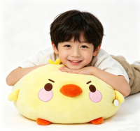 Coussin en peluche canard jaune personnalisé pour Thanksgiving, avec logo OEM, taille personnalisable, doux et lavable, pour le bureau, la voiture, les enfants et la décoration intérieure