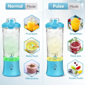 Liquidificador Portátil de Cenoura USB Recarregável, Copo Mixer de Frutas Esportivo, Liquidificador Elétrico 7.4V com Tampa para Bebidas, Liquidificador Portátil para Smoothies - Product Image 4