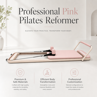 Machine de Pilates pliable en alliage d'aluminium avec logo personnalisé, pour usage domestique, légère et portable, lit de Pilates à rail silencieux, MOQ 1