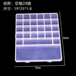 กล่องเก็บเครื่องประดับโปร่งใส 19x16.9x1.7 ซม. 26 ช่องพลาสติกออแกไนเซอร์สำหรับประดับด้วยลูกปัดและอุปกรณ์ดินโพลิเมอร์ - Product Image 5