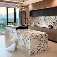 Marbre naturel personnalisé pour toute la maison, pour îlot de cuisine de villa, comptoir, table basse, salon, chambre à coucher, décoration murale intérieure