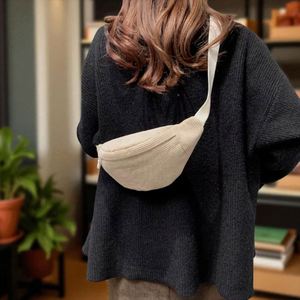 Custom Unisex Zipper Waist Bag Corduroy Belt Crossbody Purse Casual Stylish Portable Travel Daily Use Chest Bum Bag Solid Color - Product Image 6