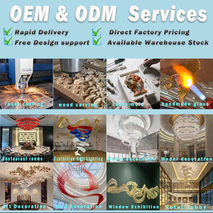زخرفة فنية للزجاج السمكة الطائرة ، هندسة مخصصة لردهة الفندق ، الحلي - Product Image 6