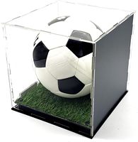 Socle surélevé en acrylique transparent, boîte de présentation de ballon de football détachable