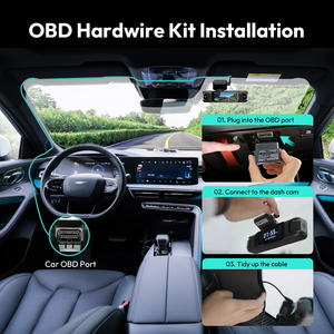 Kit de câblage OBD pour caméra embarquée, connexion filaire compatible avec le système DMS du smartphone, guide d'installation - Product Image 1