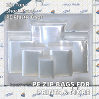 Sacs refermables miniatures en plastique PE, imprimés en gravure transparente, résistants aux chocs, pour téléphones portables, écouteurs, projecteurs