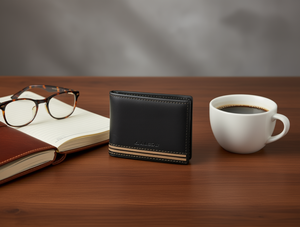 Portafoglio da Uomo in Vera Pelle, Chiusura a 7 Pieghe, Stile Minimalista, Ideale come Regalo - Product Image 2