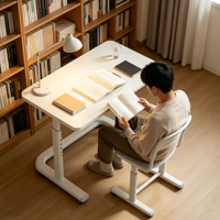 Lit relevable en bois assemblé, réglable en hauteur, durable, ergonomique, portable, bureau pour ordinateur portable mobile, tiroir de rangement, écologique