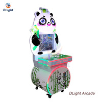 Máquina de Juegos Arcade 3 en 1 Happy Panda: Simulador de Carreras de Caballos, Juego de Tiro y Pesca, Operada con Monedas para Centros de Juegos Arcade