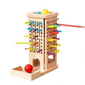 Jeu <span class=keywords><strong>en</strong></span> bois 3-<span class=keywords><strong>en</strong></span>-1 à tirer sur la corde, éveil éducatif, reconnaissance des couleurs, développement <span class=keywords><strong>de</strong></span> l'intelligence, écoresponsable, coins arrondis - Product Image 5